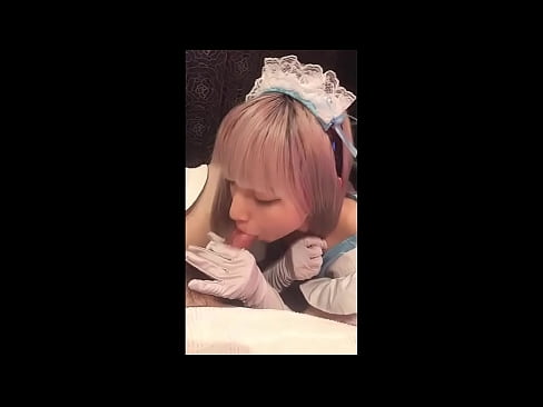 ❤️ Idol Japanese [mayuka], Aṣọ iranṣẹbinrin Faranse, apakan 1, ifefẹfẹ ati fifẹ kuro pẹlu ipara ❤️❌  si wa